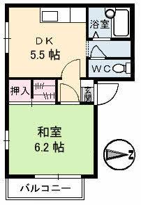 ヴィラ・ハピネスC（206） 間取り図画像