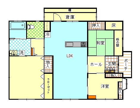 四国中央市下柏町一戸建 間取り図画像