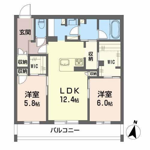 シャーメゾンコンフォーザ（205） 間取り図画像