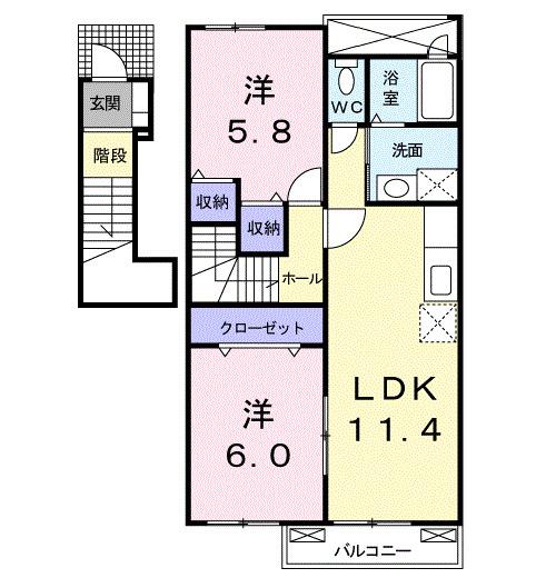 イート　ハーブ　Ⅲ（203） 間取り図画像