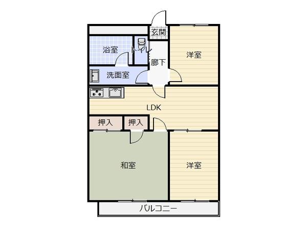 アルファコートⅠ（202） 間取り図画像