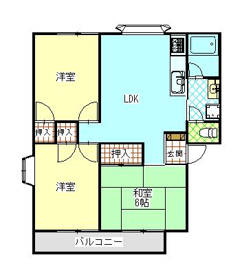 ※実際の間取りは反転