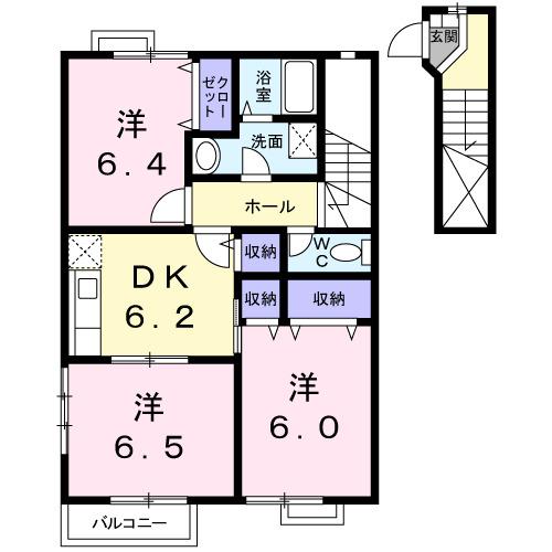 オーブリーＳ（205） 間取り図画像
