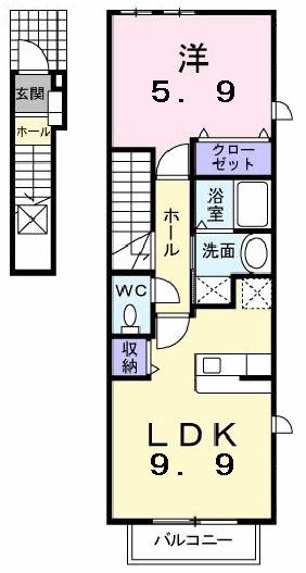 エテルノ　ノーヴァＢ（201） 間取り図画像