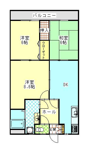 ハイツ坂上（102） 間取り図画像