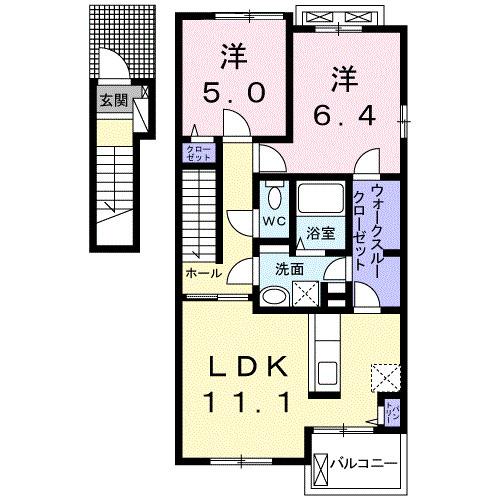 エストレーラⅢ　Ｂ（201） 間取り図画像