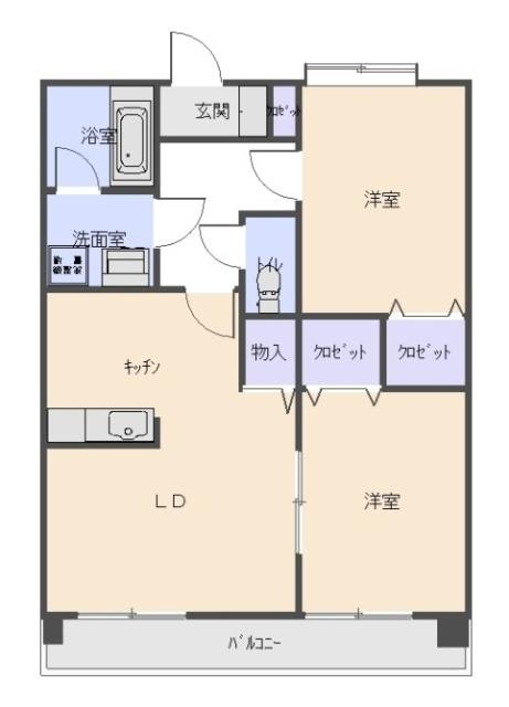 ヴィラ・グリーンヒルズⅡ（305） 間取り図画像