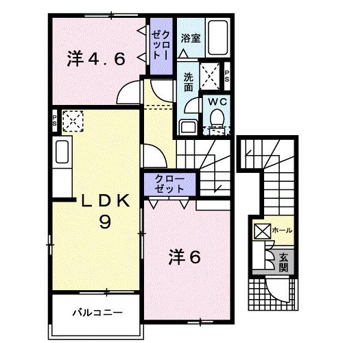 カステーロ・ヴェルデＡ（201） 間取り図画像