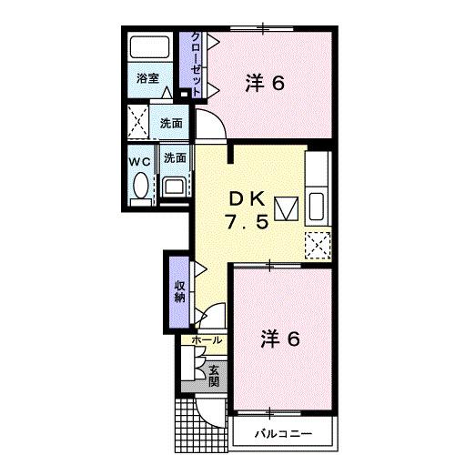 シェモア・長田　Ｓ（102） 間取り図画像