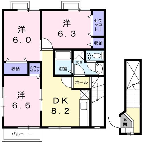 ファミール光葉Ⅱ　Ｂ棟（201） 間取り図画像