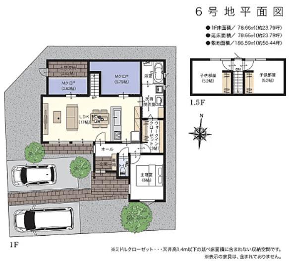 新築　具定町建売平屋 間取り図画像