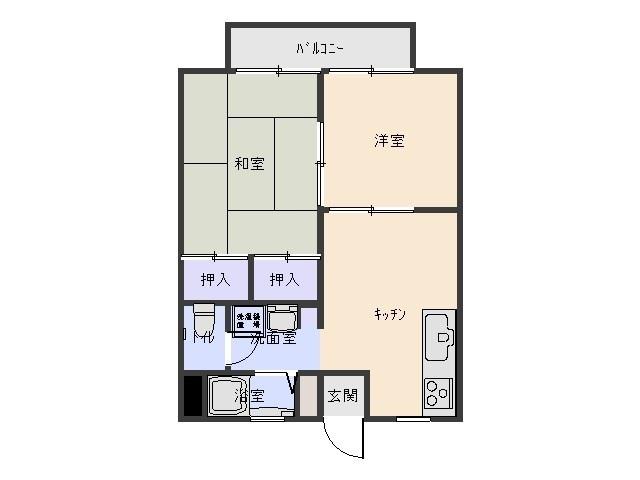 四国中央市川之江町アパート 間取り図画像