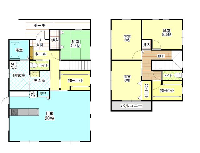 中古　上柏築浅 間取り図画像