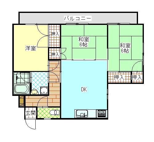 宝洞山ハイツ 間取り図画像