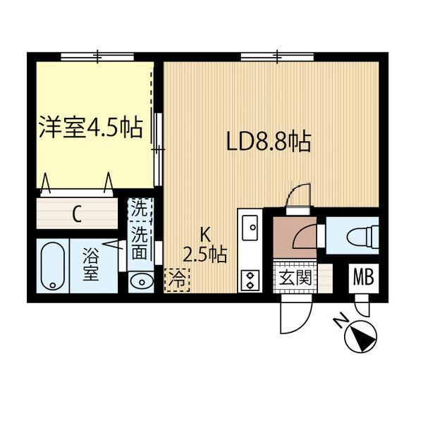 LA Conforto Chitose（406） 間取り図画像