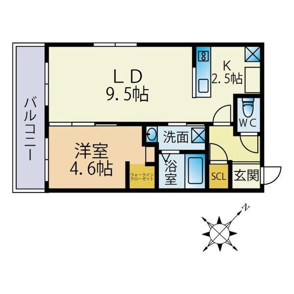 BELLEFINE　Takadai（ベルフィーヌタカダイ）（405） 間取り図画像