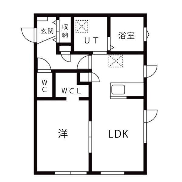 千歳市春日町アパート 間取り図画像