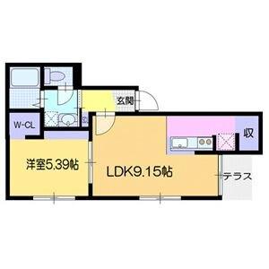 千歳市寿アパート 間取り図画像