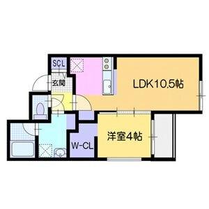 千歳市真々地アパート 間取り図画像