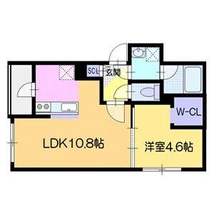 千歳市真々地アパート 間取り図画像