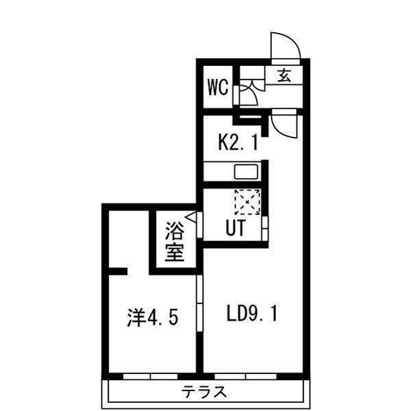 千歳市豊里マンション 間取り図画像