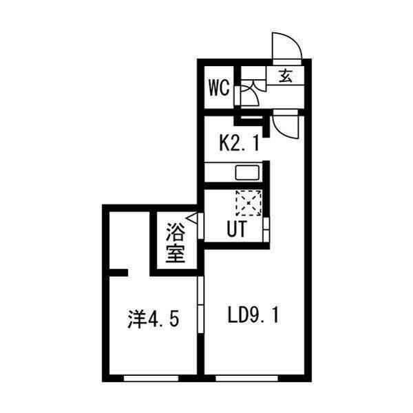 千歳市豊里マンション 間取り図画像