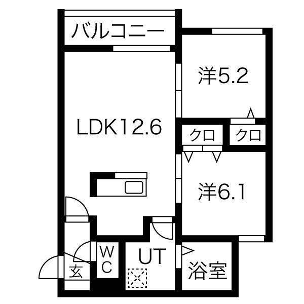 NFP千歳（203） 間取り図画像