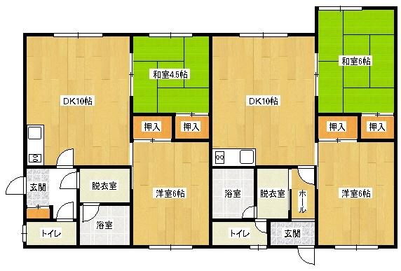 千歳市住吉アパート 間取り図画像