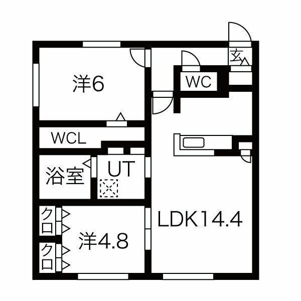 エスタシオン千歳（101） 間取り図画像