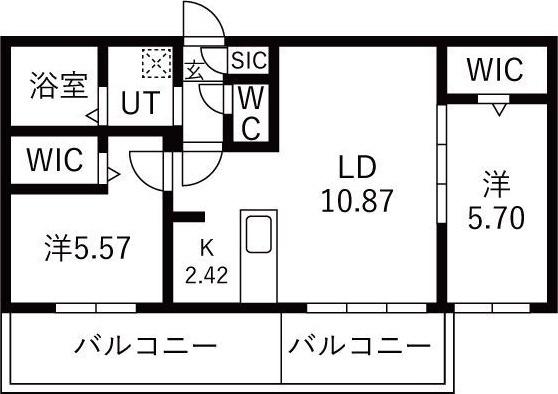 千歳市清流マンション 間取り図画像
