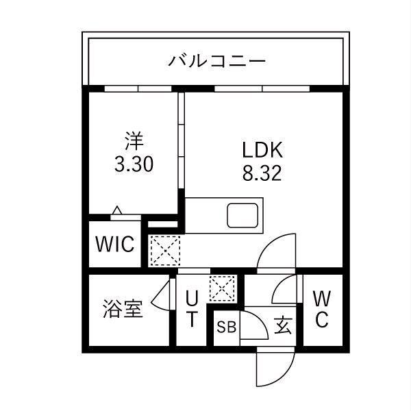 千歳市清流マンション 間取り図画像
