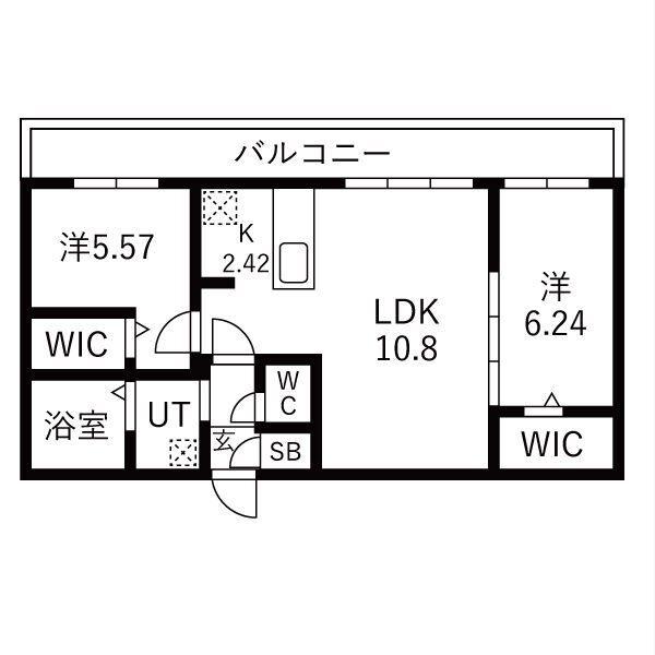 千歳市清流マンション 間取り図画像