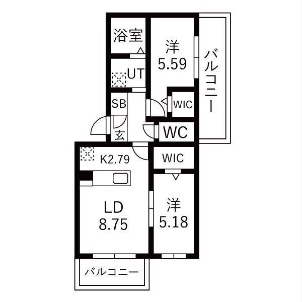 千歳市清流マンション 間取り図画像