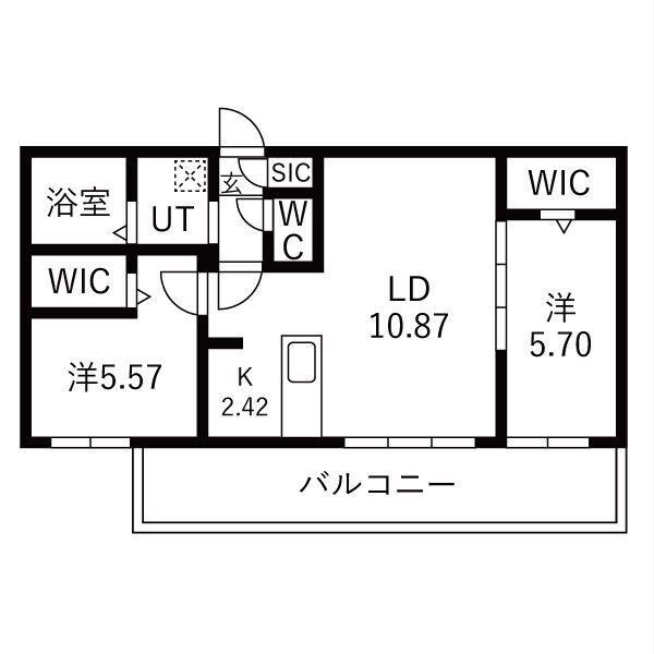千歳市清流マンション 間取り図画像