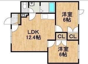 千歳市清流マンション 間取り図画像
