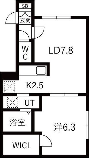 千歳市幸福アパート 間取り図画像