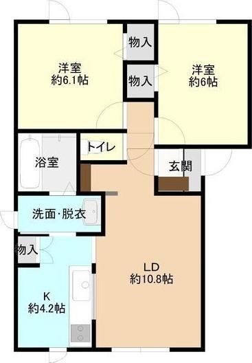 千歳市寿アパート 間取り図画像