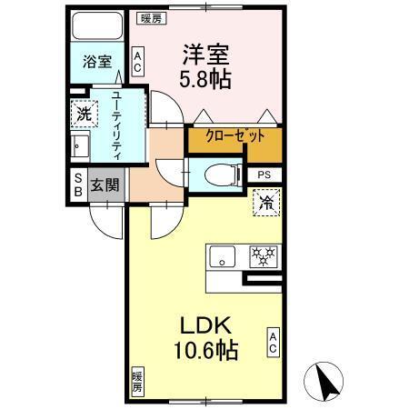 first sky K（202） 間取り図画像