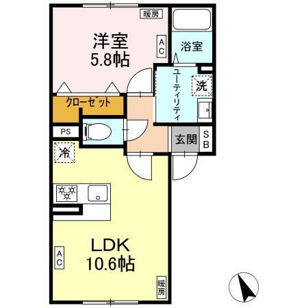 first sky K（103） 間取り図画像