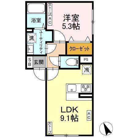 first sky H（205） 間取り図画像