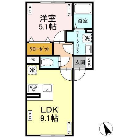 first sky H（203） 間取り図画像
