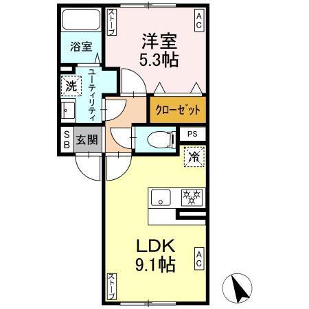 first sky H（202） 間取り図画像