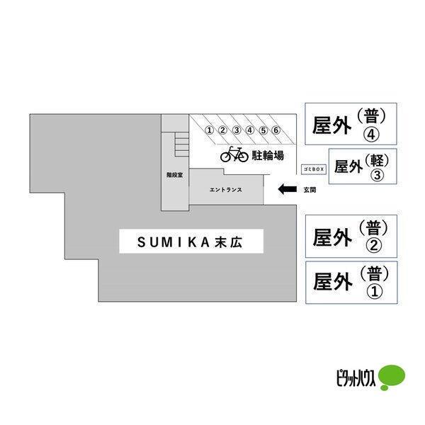 千歳市末広マンション 駐車場