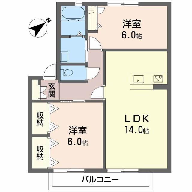 サントーク愛宕　Ｂ棟（B203） 間取り図画像