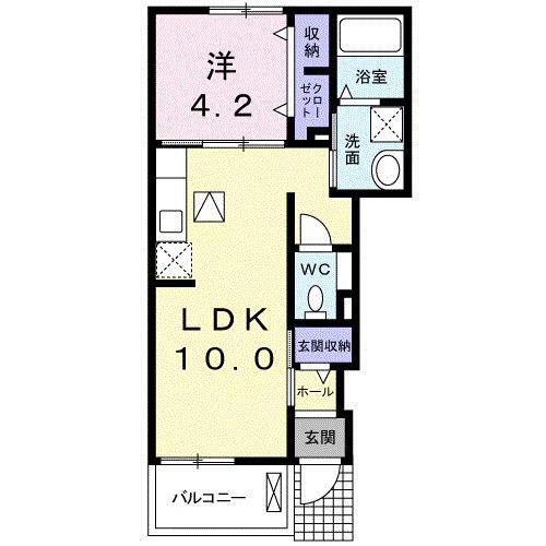 オンフォレスト岩国Ａ（102） 間取り図画像