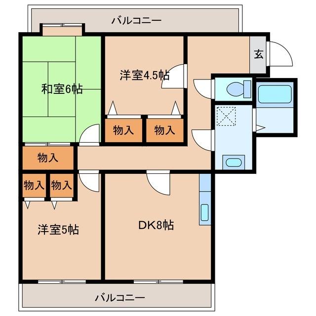 N麻里布（601） 間取り図画像