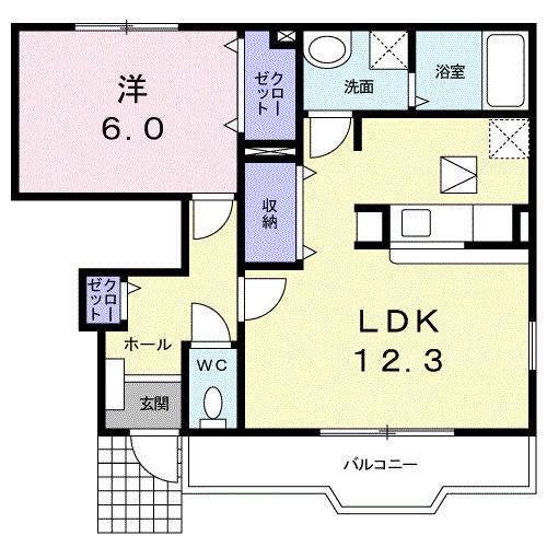 クレメント・ブルー（101） 間取り図画像