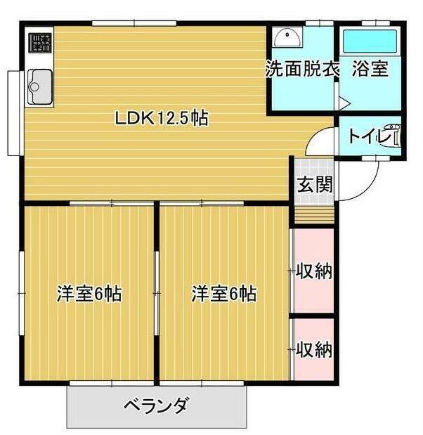パステルコート（201） 間取り図画像