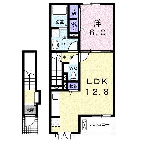 オンフォレスト岩国Ａ（203） 間取り図画像