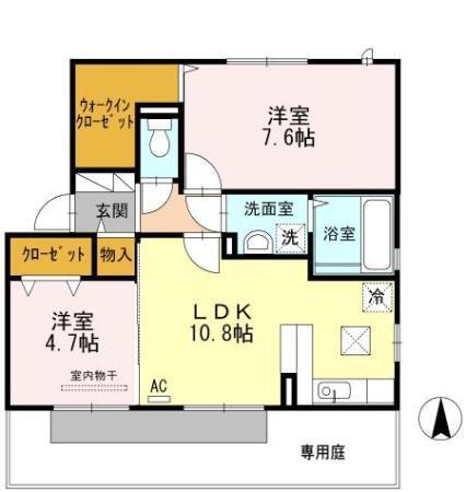 プレジール　A棟（101） 間取り図画像
